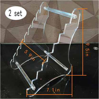 Clear Knife Display Rack Holder 8 Pcs,Thickening,2 Stand
