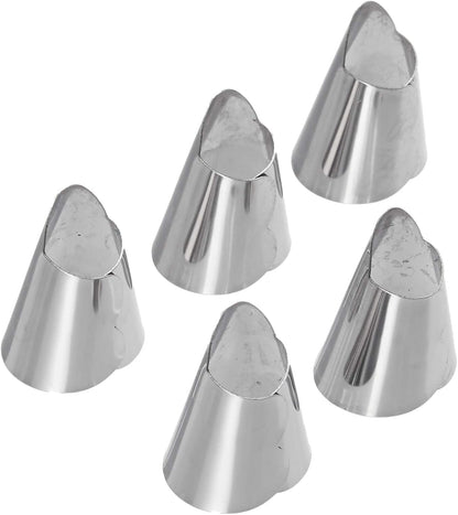 5 Pcs Anti-Cut Hand Guard Finger Protector Stainless Steel Kitchen Slicing Cutter Iron Nail Cover Safe Chop Cut Tool Practical Finger Protector