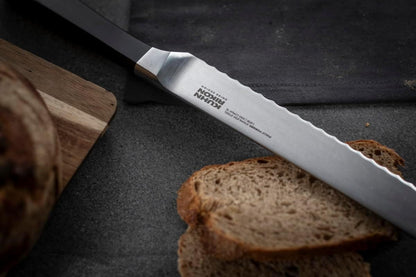 Kuhn Rikon ICED Bread Knife 7.87 Inch, Ice Hardened German Stainless Steel, Razor Sharp Titanium Coated Serrated Blade, Precision Everyday Kitchen Knife