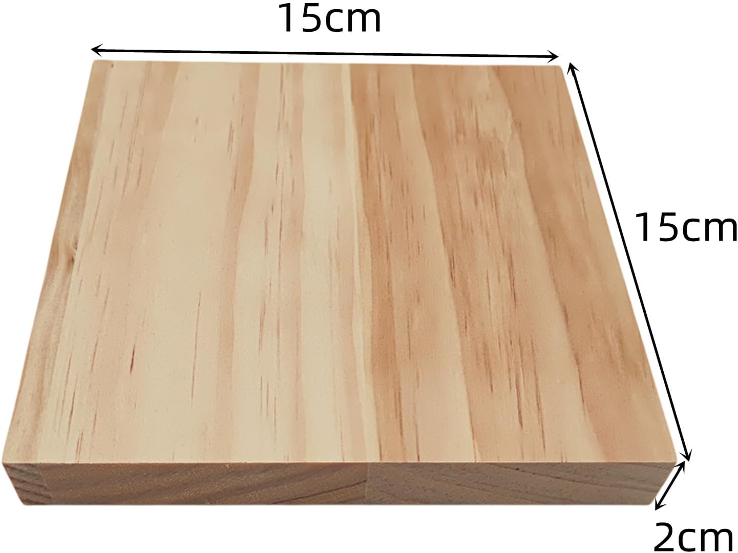 6PCS Unfinished Wood Square Blocks for Crafts, 6x6x1in Blank Wooden Squares Pine Wood Boards for Carving,DIY Wood Coasters,Painting & Burning