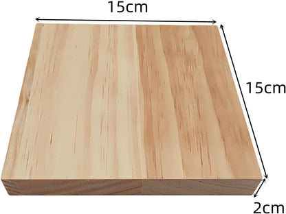 6PCS Unfinished Wood Square Blocks for Crafts, 6x6x1in Blank Wooden Squares Pine Wood Boards for Carving,DIY Wood Coasters,Painting & Burning