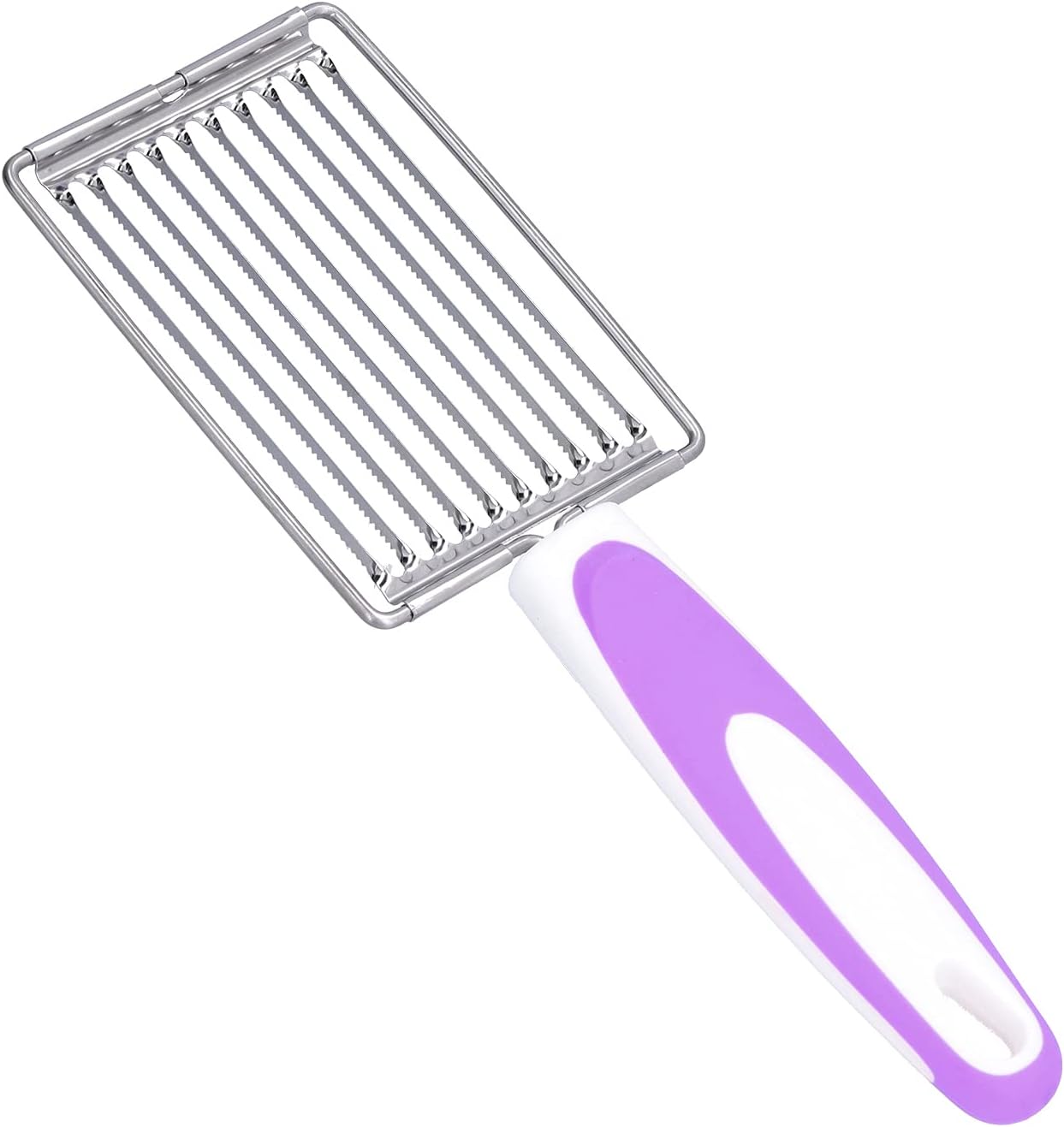 Luncheon Meat Cutter,Stainless Tomato Slicer Fruits Cutter Luncheon Meat Slicer with Handle Cheese Boiled Egg Ham Tomato Serrated Slicing Knife