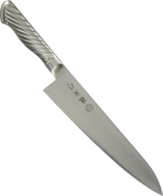Fujitora FU-890 Gyuto Knife, 9.4 inches (240 mm), Made in Japan, Cobalt Alloy Steel, Double-edged, Chef's Knife, Can Be Used for Cutting Meat, Cooking Fish and Vegetables, Easy to Grip Tornado