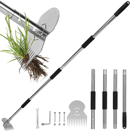 Garden Tools,Weeder Tool,Portable Weeding Tool,Garden weed pulling tool,Adopt Anti Slip Handle,Conforms to Ergonomic Curves,Weed puller tool Suitable for Farm Planting,Gardening(Black Orange Handle)