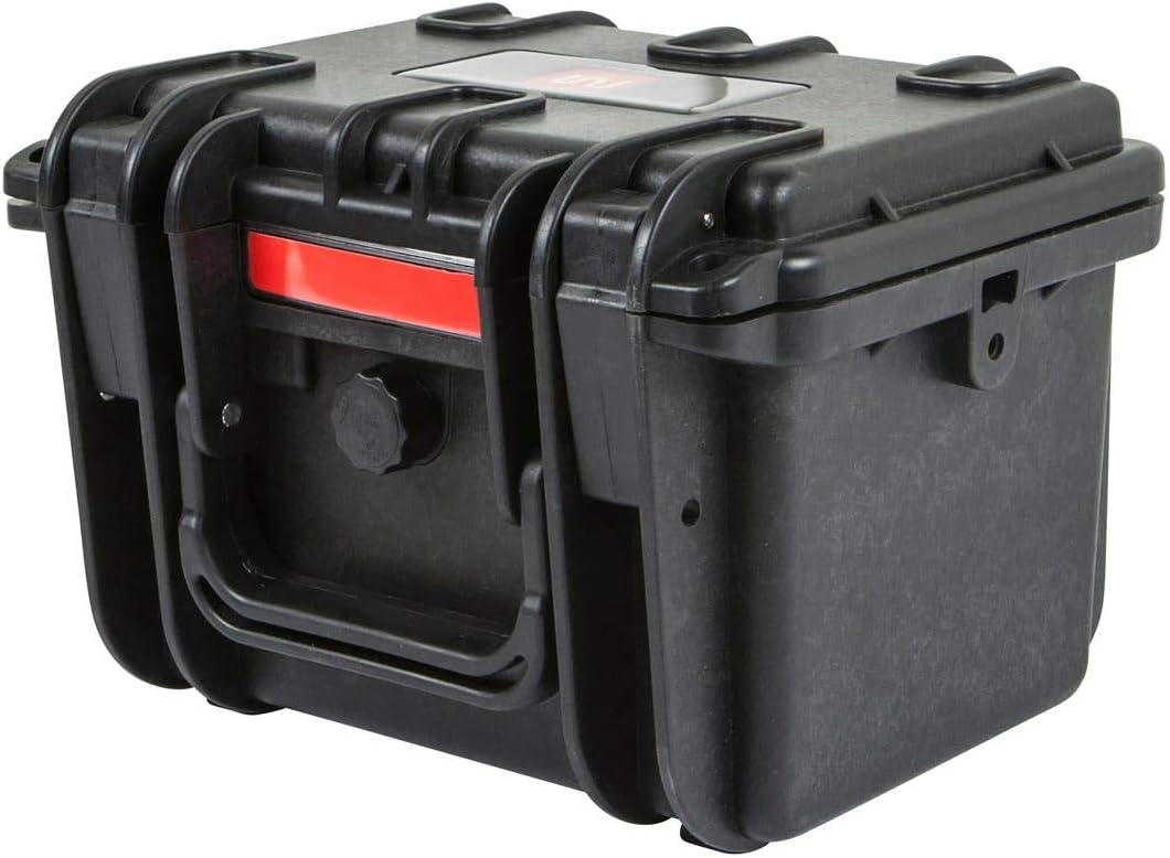 Monoprice Weatherproof/Shockproof Hard Case - Black Ip67 Level Dust and Water Protection Up to 1 Meter Depth with Customizable Foam, 10" x 9" x 7", 6.6 Liter