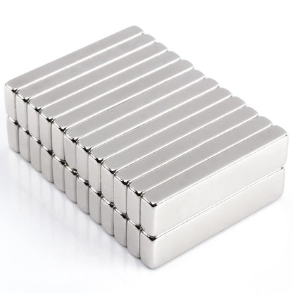 30Pcs Super Strong Neodymium Bar Magnets, N52 Heavy Duty Magnet with Adhesive Backing, Waterproof Small Rare Earth Magnets for Crafts, Strips Magnet for Fridge, Building, Office, 58x10x2 mm