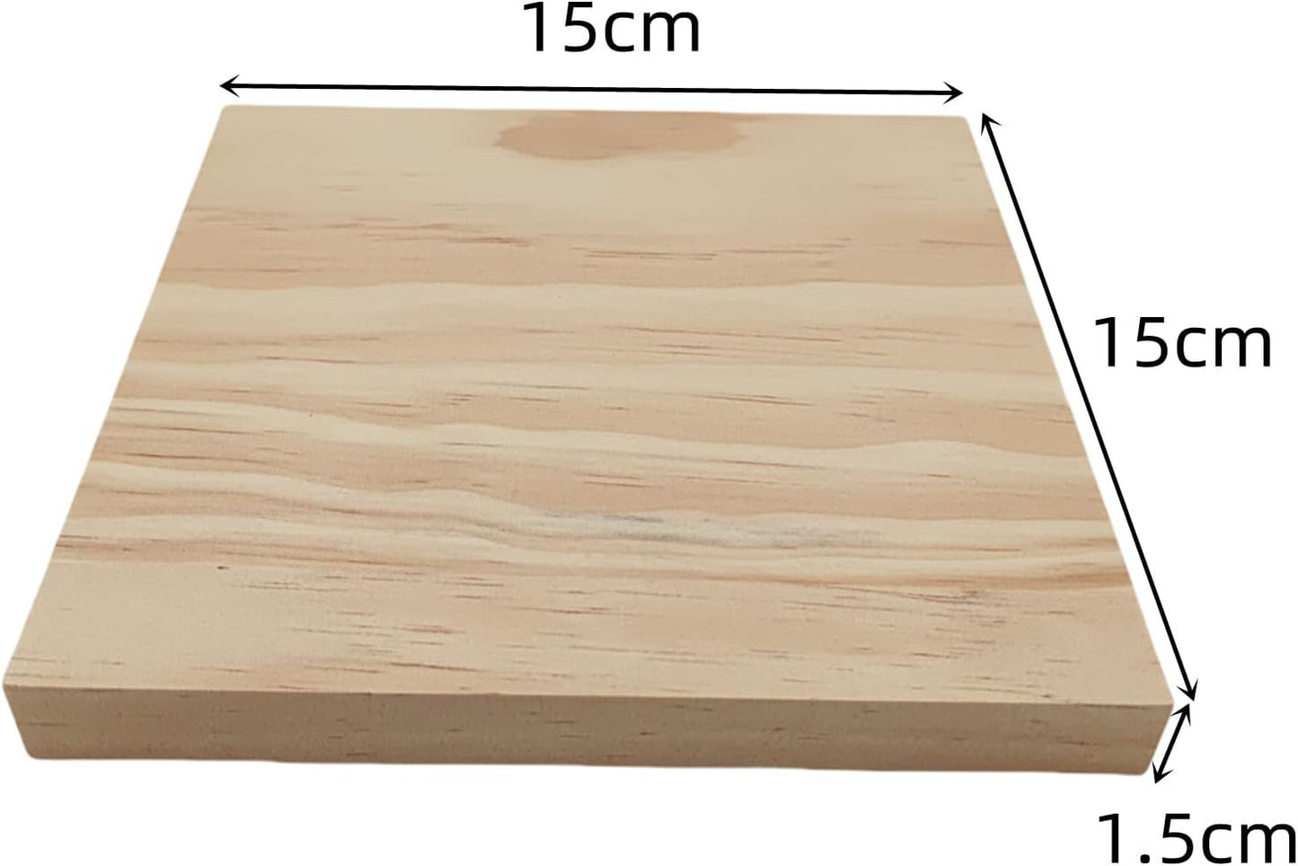 6PCS Unfinished Wood Square Blocks for Crafts, 6x6x1in Blank Wooden Squares Pine Wood Boards for Carving,DIY Wood Coasters,Painting & Burning