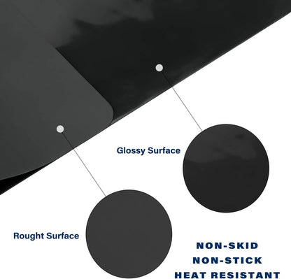 Gartful Non Slip Silicone Mat - 27.6 x 19.7 inches, Thick Transparent Mat for Baby, Crafts, Jewelry, Countertop Protection