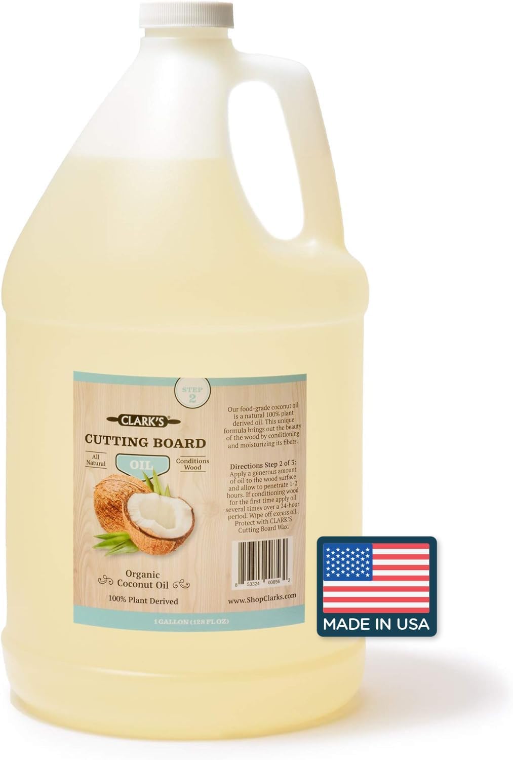CLARK'S Cutting Board Oil - Coconut Extract Oil for Cutting Board - Made with Fractionated Coconut Oil for Kitchen Countertops, Butcher Blocks, Wooden Bowls and Utensils