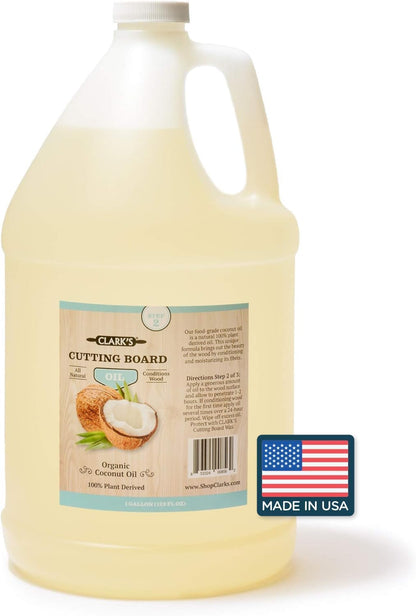 CLARK'S Cutting Board Oil - Coconut Extract Oil for Cutting Board - Made with Fractionated Coconut Oil for Kitchen Countertops, Butcher Blocks, Wooden Bowls and Utensils
