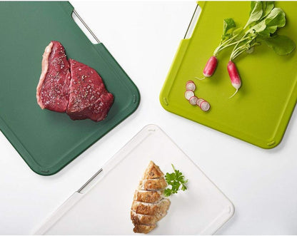 Joseph Joseph Nest 3 Piece Color Coded Cutting Board Set With Storage Stand, Regular - Grey/Blue