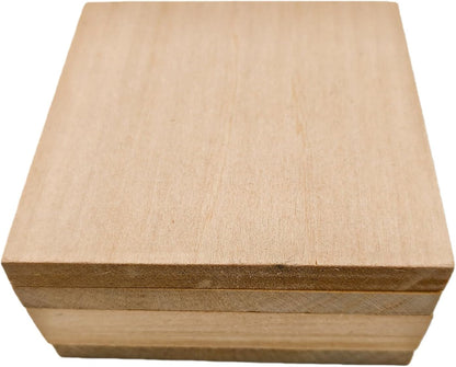 Unfinished Basswood Blocks for Crafts, Wood Craft Panels for Art, Engraving, Painting, DIY Projects, Chip Carving, Fretwork (7.87 x 3.93 x 0.78 in)