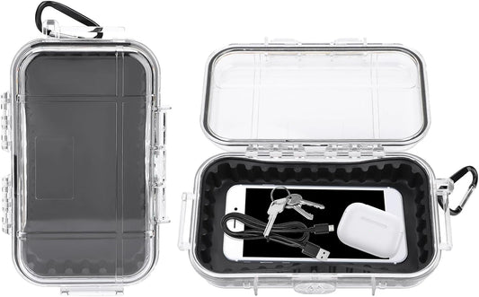 Waterproof Dry Box Protective Case, IP67 Water Resistant Portable Micro Case Watertight Storage Box for Phones, Knives, Wallets, Watches