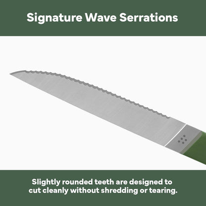 Misen Steak Knives Set of 4 - Precision Serrated Blades for Effortless Dining - Stainless Steel - Superior Cuts with Four Steak Knives Handles - Black