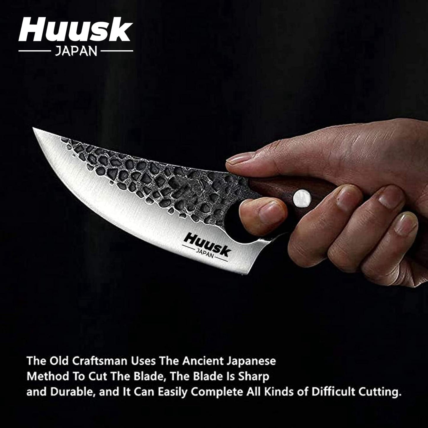 Smith Chu Gift for Men Viking Knife Hand Forged High Carbon Steel Japan Chef Knives for BBQ Meat Vegetables Cutting