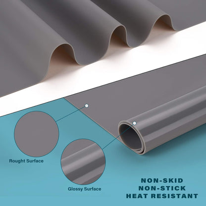 Gartful Extra Large Transparent Silicone Mat, Countertop Protector, 25.2 x 17.7 inches Silicone Sheet for Crafts Resin Jewelry Casting Mat Pad Nonstick Table Placemat