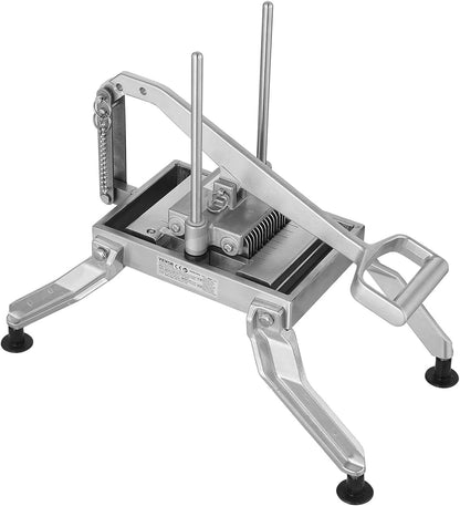 VEVOR Commercial Vegetable Slicer, 1/4 and 1/2 inch Tomato Slicer, Stainless Steel and Aluminum Alloy Vegetable Cutter Slicer, Manual Tomato Slicer with Non-slip Feet, for Tomatoes, Onions, Potatoes