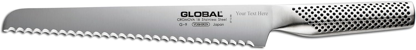 Global 8 1/2 inch Serrated Bread Knife - Lightweight Japanese Stainless Steel, Razor-Sharp Edge, Made in Japan, G-9