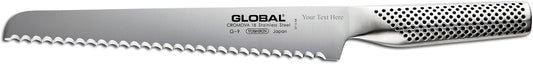 Global 8 1/2 inch Serrated Bread Knife - Lightweight Japanese Stainless Steel, Razor-Sharp Edge, Made in Japan, G-9