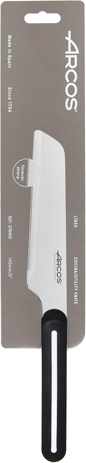 Arcos Paring Knife Set of 3 Pieces 4 Inch Stainless Steel. Colorful Kitchen Knives for Peeling Fruits and Vegetables. Ergonomic Polypropylene Handle. Serie B-Line. Color Orange, Red and Green.
