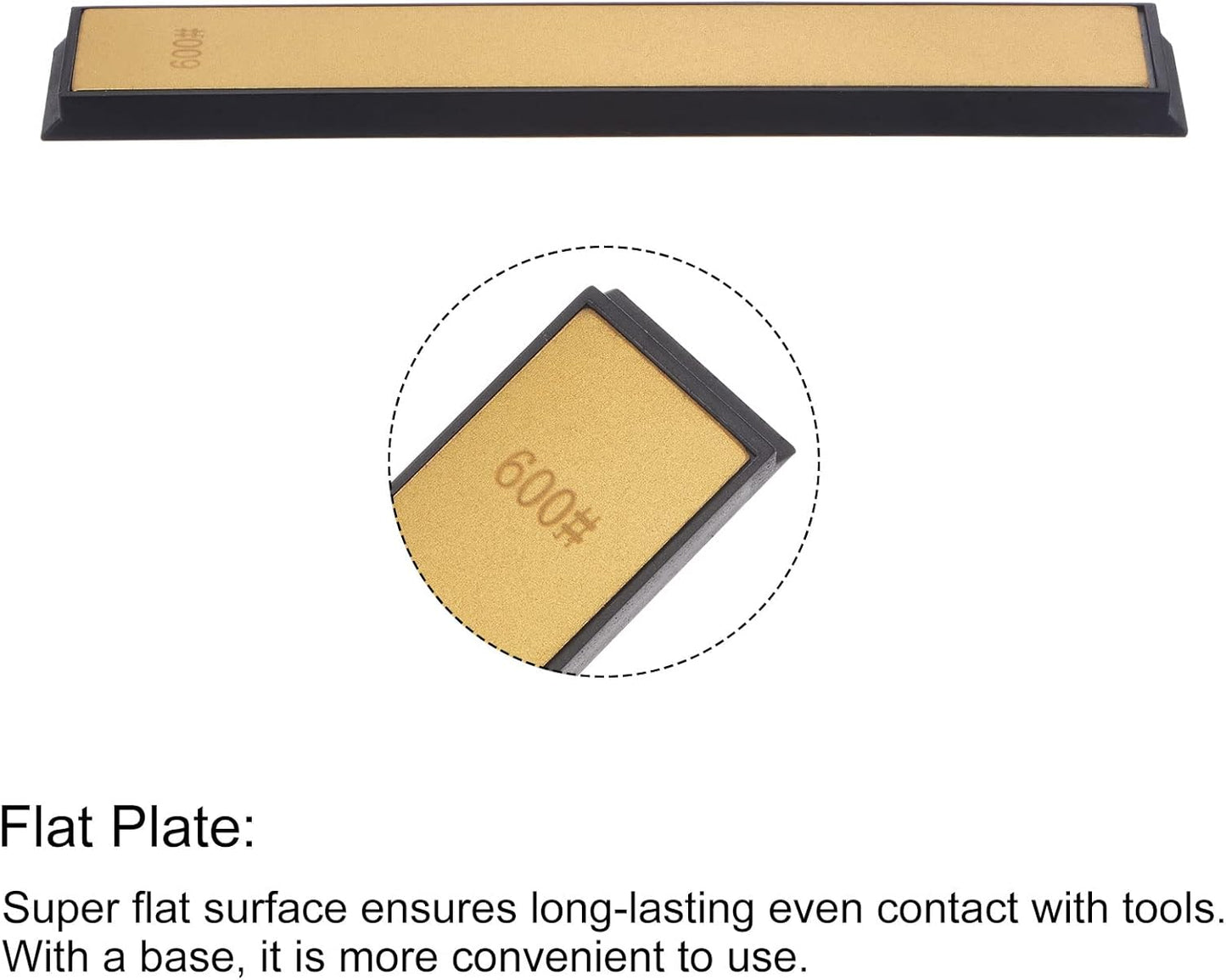 uxcell Diamond Sharpening Stone, 6" x 0.8" (150mm x 20mm) 80 Grits Titanium Coated Whetstone Sharpener Grinding Plate Hand Tool