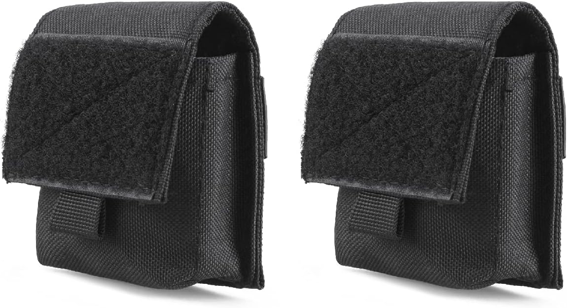 Azarxis Tactical Mini Belt Pouches, Multi-Purpose Small Battery Case Compact Utility EDC Card Slot Holder Waist Bags Military Molle Pack Sundries Storage Pack