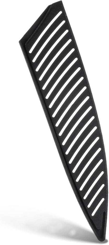 Knife Protector Sleeve 8.6 inch Plastic Safety Sheaths Black Kitchen Knife Protector Sleeve Practical Protectors Safety Knives Covers for Kitchen Knives