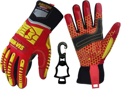 Seibertron High-Vis Series Cut Resistant Reducing Anti-Impact Mechanics Heavy Duty Safety Rescue Oil and Gas Gloves
