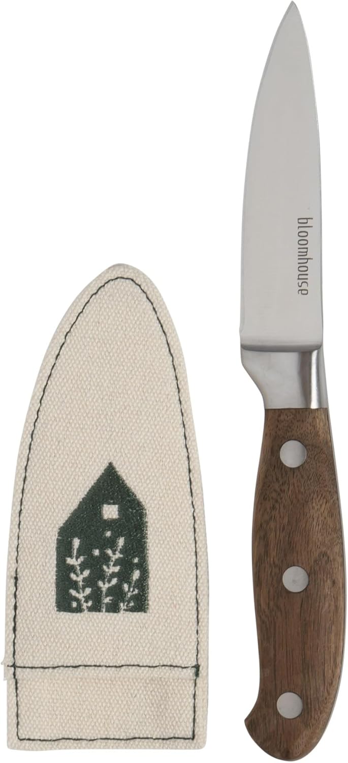Bloomhouse - Two Time Oprah's Favorite Things Winner - 5" Utility Boning Kitchen Knife German Stainless Steel Blade w/Forged Italian Olive Wood Handle Full Tang for Meat Poultry & Precision Cutting