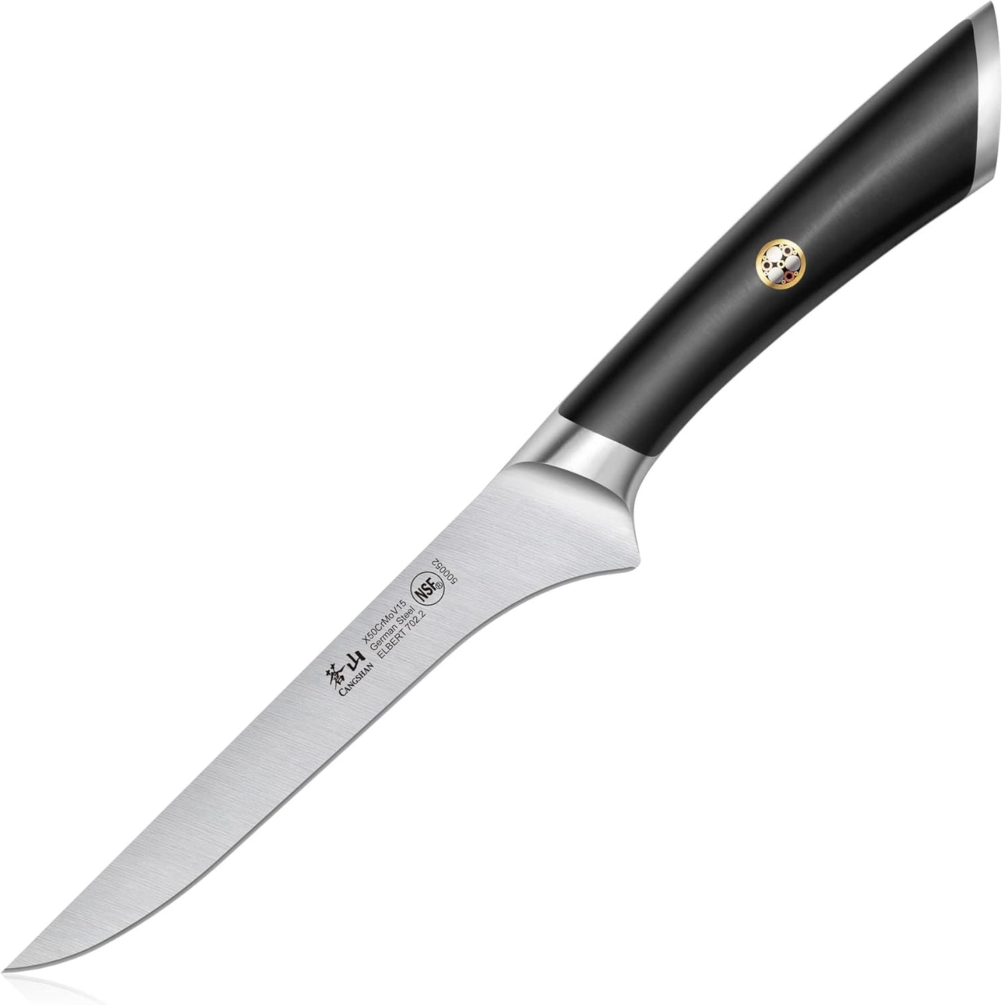 Cangshan ELBERT Series German Steel Forged 6" Boning Knife (Black)