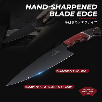 DRGSKL Boning Knife 7 inch - Brisket Trimming Knives for Meat Cutting, Black Butcher Slicing Knives with Full Tang Handle, Kitchen Fillet Knife for Birthday Dad Mom Gift