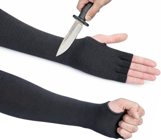 Heavy Duty Kevlar Sleeves, Triple Layer Cut Resistant Sleeves ANSI A5, Arm Protection Sleeves For Scratches Bruises and Animal Bites, Heat Resistant Welding Sleeves, Farmers Defense Gardening Sleeves