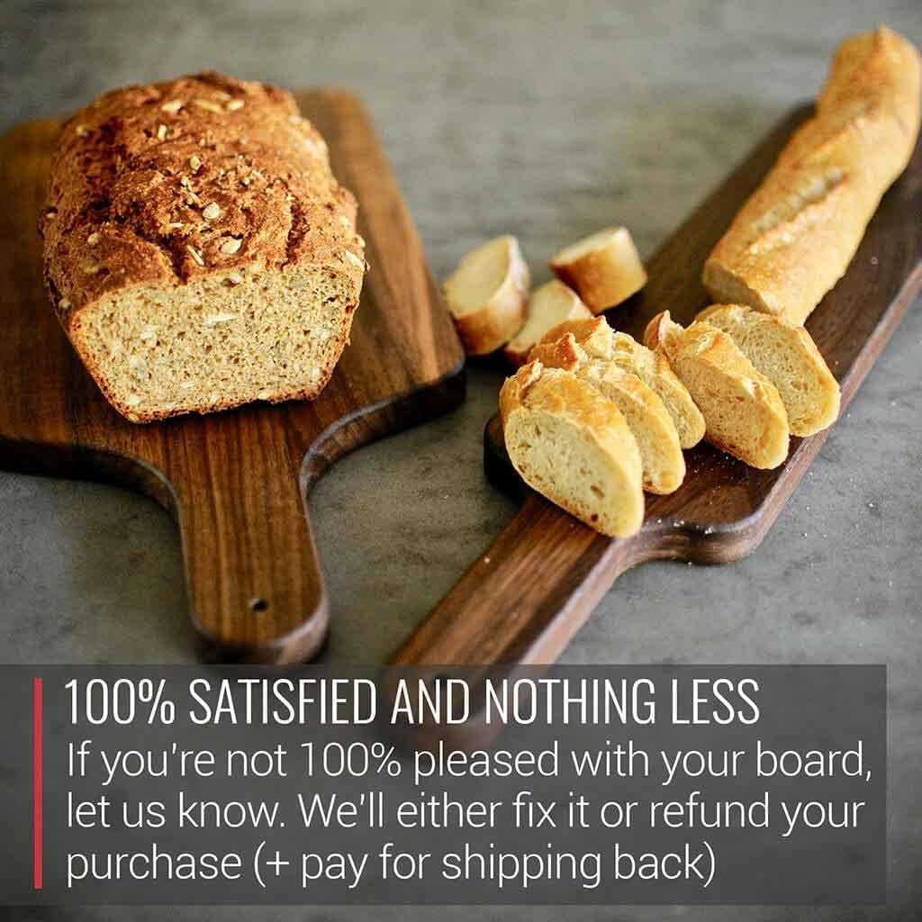 Made in USA Walnut Cutting Board by Virginia Boys Kitchens - Butcher Block made from Sustainable Hardwood (Round - 13.5)