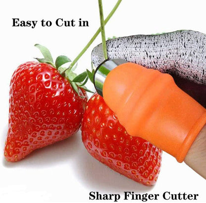 Upgrade Garden Silicone Thumb Knife, Harvesting Plant Tool, Gardening Gifts, Finger Picking for Trim Vegetable Gardening and Kitchen Help (S)