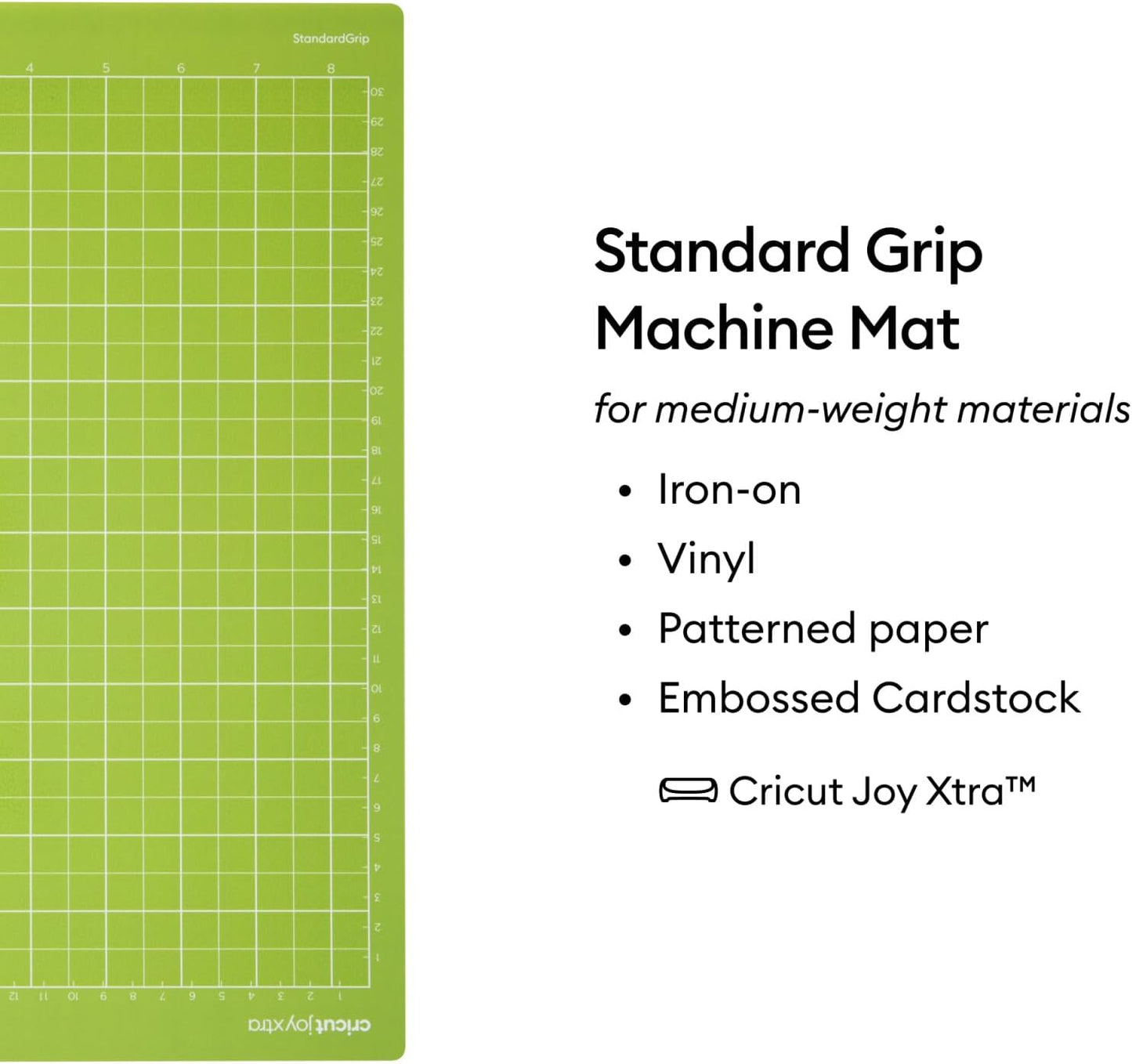 Cricut Mat Variety Pack (4 Count, 8.5in x 12in) - for Joy Xtra Machine - Includes 2 StandardGrip & 2 LightGrip