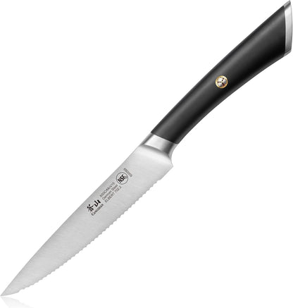 Cangshan ELBERT Series German Steel Forged 5" Serrated Utility Knife (White)