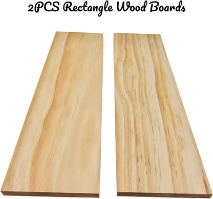 4PCS Rectangle Wood Boards Unfinished Wood Blocks for Crafting, 8x6x1in Blank Whittling Wooden Blocks for Wood Carving,Painting & Burning