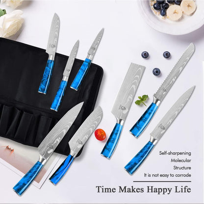 FULLHI Knife Set, 14pcs Japanese Knives Set, Premium German Stainless Steel chef Knife Set
