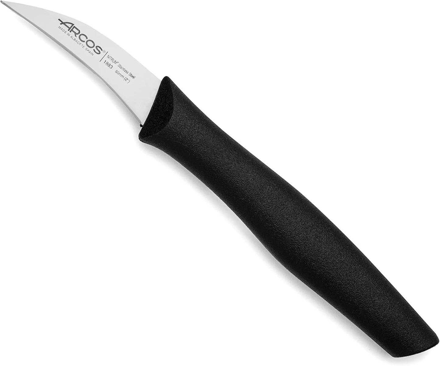 Arcos Set 3 pieces Paring Knife 3 Inch. 3 Paring Knives of Stainless Steel and Ergonomic Polypropylene Handle for Cutting Fruits, Vegetables and Tubers.. Series Nova. Color Black