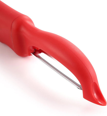 Spring Chef Premium Swivel Vegetable Peeler, Soft Grip Handle and Ultra Sharp Stainless Steel Blades - Perfect Kitchen Peeler For Veggie, Fruit, Potato, Carrot, Apple - Black
