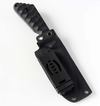 2-Pack Tactical Knife Clip Holster - Universal Kydex Belt Sheath Compatible with EDC, Camping & Utility Tools (Black)