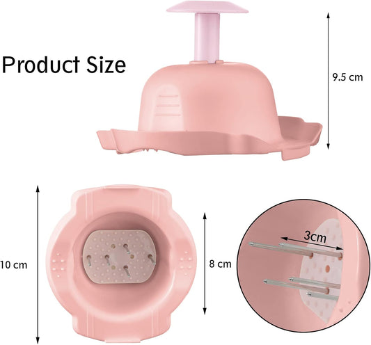 2 Pieces Food Safety Holder Mandoline Slicing Tool, Food Slicer Cutter Finger Guard for Mandoline Slicer Grater Cutting (Pink)