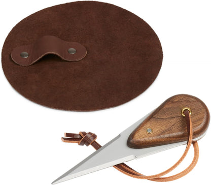 Outset Oyster Shucking Set, Includes Oyster Knife and Leather Hand Guard