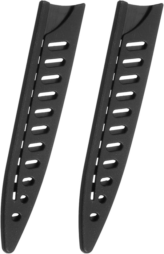 uxcell 10Pcs Knife Cover Sleeves Blade Edge Guards for 5" Utility Knife Blade Edge Protector Cover Universal Knife Sheath for Kitchen, Black