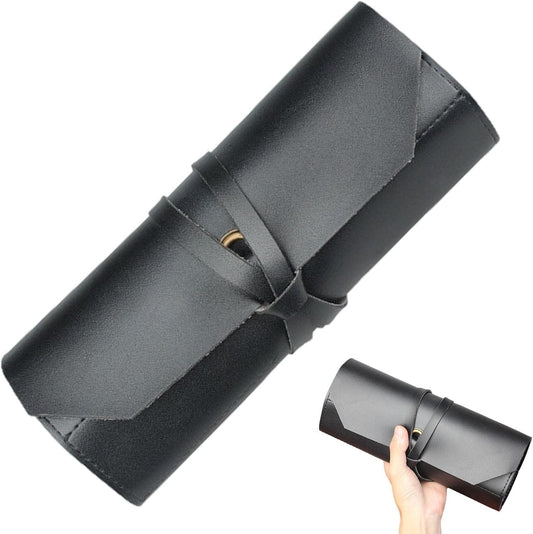 Leather Tool Roll Pouch 10 Slots - Tool Portable Carry On Pouch, Workshop Storage, Woodworking Tools Organizer Full Grain Leather