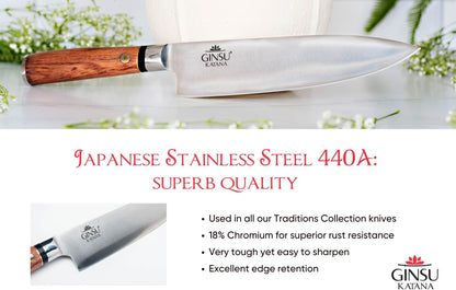 8" GYUTO KNIFE | TRADITIONS COLLECTION JAPANESE KNIVES | BEST KNIFE FOR YOUR KITCHEN