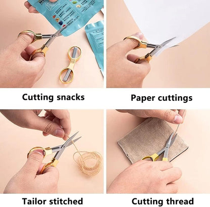 Folding Scissors, TSA Compliant & Portable, Compact, Safe Travel Scissors, Stainless Steel Retractable, 2 Pcs