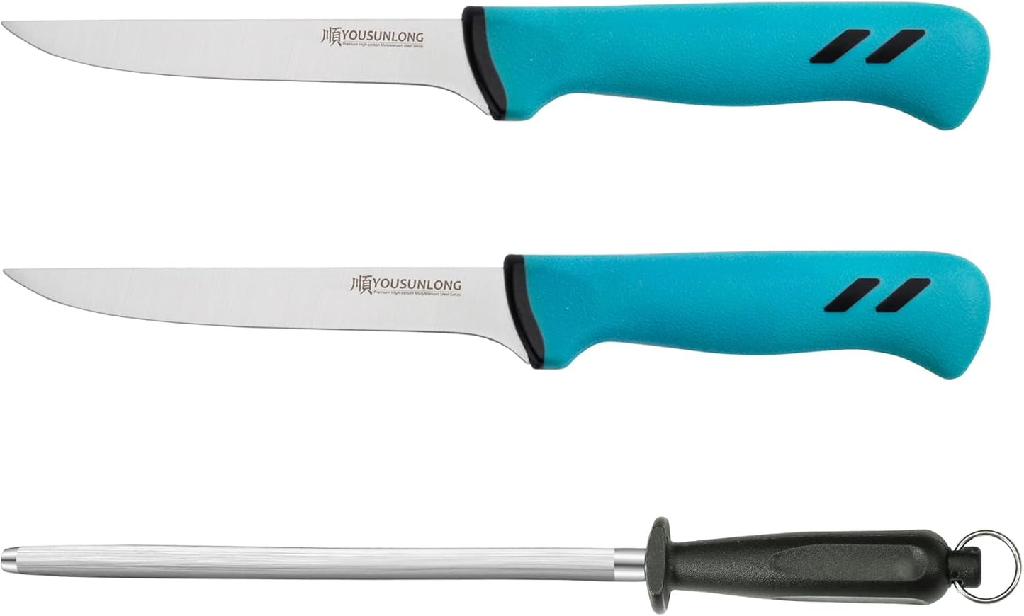 YOUSUNLONG Curved Boning Knife for Meat Cutting - 6 Inch - Premium High-carbon Molybdenum Steel Flexible Curved Blade - Butcher's Kitchen Boning Knife - Ergonomic & Non-slip Handle