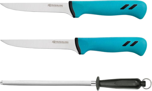 YOUSUNLONG Curved Boning Knife for Meat Cutting - 6 Inch - Premium High-carbon Molybdenum Steel Flexible Curved Blade - Butcher's Kitchen Boning Knife - Ergonomic & Non-slip Handle