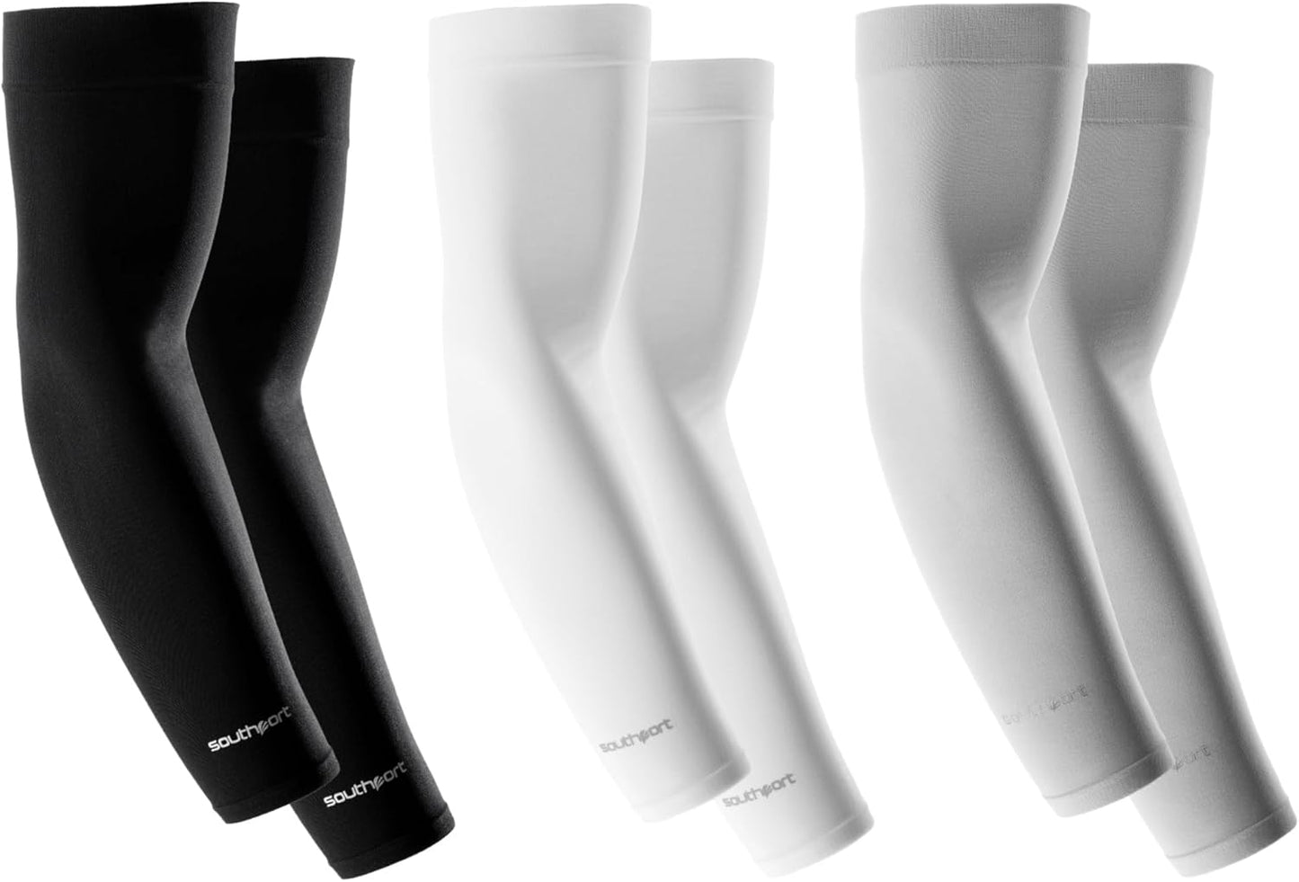 SOUTHPORT Arm Sleeve, Cooling UPF 50+ UV Sun Protection Sports Compression for Men/Women Arm Sleeves